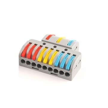 10PCS 3 in 9 out Quick Wire Connector PCT SPL Universal Wiring Cable Connectors Push-in Conductor Te