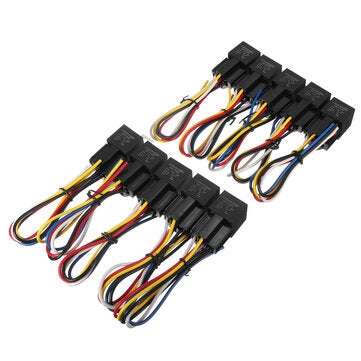 10pcs Interlocking 5 Pin Sockets 12V 40A Waterproof SPDT