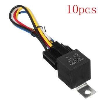 10pcs Interlocking 5 Pin Sockets 12V 40A Waterproof SPDT