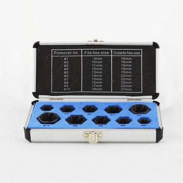 10Pcs Cased Damaged Bolt Nut Screw Remover Extractor Removal T... (TYPE: SEVENLIGHTCOLORSWITHREMOTE)