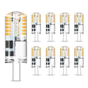 10PCS AC/DC12V 3W G4 48 LED Corn Bulb SMD3014 Warm White No Flicker Chandelier Light