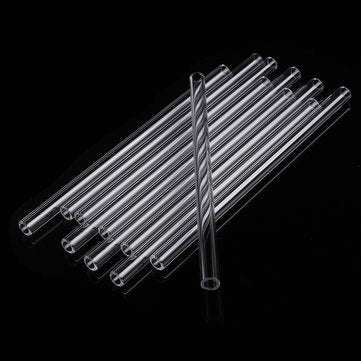 10Pcs Length 150mm OD 7mm 2mm Thick Wall Borosilicate Glass Blowing Tube Lab Factory School Home