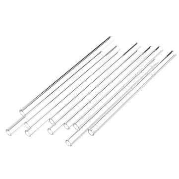 10Pcs Length 150mm OD 7mm 2mm Thick Wall Borosilicate Glass Blowing Tube Lab Factory School Home
