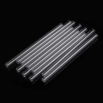 10Pcs Length 150mm OD 7mm 2mm Thick Wall Borosilicate Glass Blowing Tube Lab Factory School Home