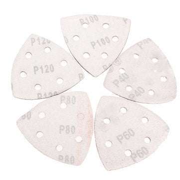 10pcs 90mm 40 60 80 100 120 Grit Sanding Sheets Triangle Sander Pads