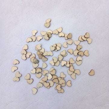 100Pcs Laser Engraving Rustic Wooden Love Heart Crafts DIY Wedding Table Scatter Confetti Vintage De