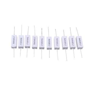 10pcs BPR56 5W 0.5R 0.5 Ohm 5w Non-inductive Ceramic Cement Resistor Wirewound Resistance