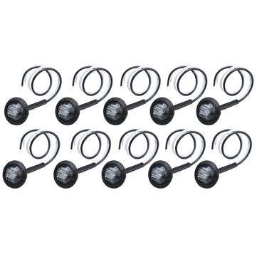 10Pcs Blue Light 12V-24V LED Clearance Side Marker Indicators Lights Lamp Lorry Truck Boat Trailer B