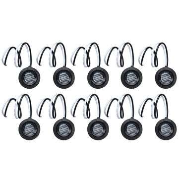 10Pcs Blue Light 12V-24V LED Clearance Side Marker Indicators Lights Lamp Lorry Truck Boat Trailer B