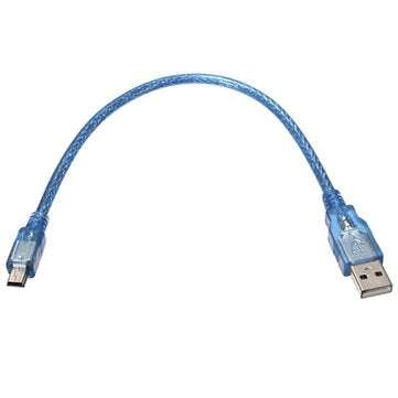 10pcs Blue Male USB 2.0A To Mini Male USB B Power Data Cable for Nano V3.0 ATMEGA328P Module Board