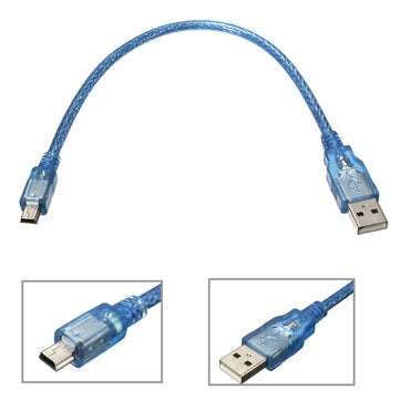 10pcs Blue Male USB 2.0A To Mini Male USB B Power Data Cable for Nano V3.0 ATMEGA328P Module Board