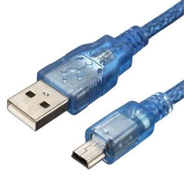 10pcs Blue Male USB 2.0A To Mini Male USB B Power Data Cable for Nano V3.0 ATMEGA328P Module Board