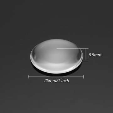 100Pcs Flat Back Transparent Round Clear Glass Domed Cabochons Cover DIY Decoration