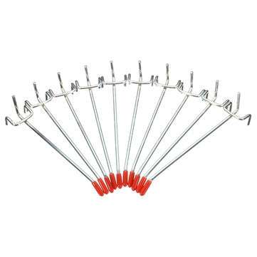 10Pcs Stainless Steel Wall Display Hooks for Coat Shop Slatwall Panel 10  150MM