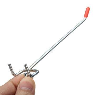 10Pcs Stainless Steel Wall Display Hooks for Coat Shop Slatwall Panel 10  150MM
