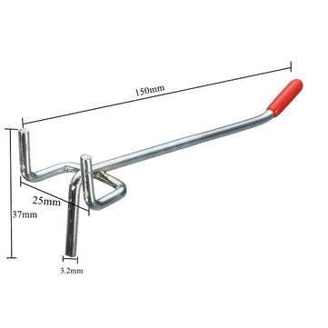 10Pcs Stainless Steel Wall Display Hooks for Coat Shop Slatwall Panel 10  150MM