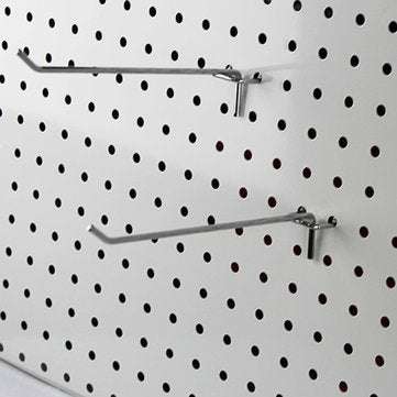10Pcs Stainless Steel Wall Display Hooks for Coat Shop Slatwall Panel 10  150MM