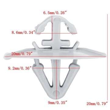 100pcs Door Trim Moulding Car Fastener Clip Retainer Panel Bumper Fastener For Renault