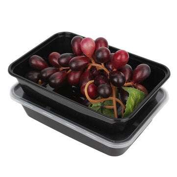 10pcs 16oz Meal Prep Containers Food Storage Reusable Microwavable Plastic Box Lunch Bags