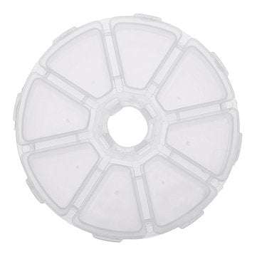 Round 8 Compartment Box 10cm Clear Bead DIY Craft Jewelry Parts Storage Organizer Container Case