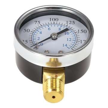 TS-50-14 Pressure Gauge 0-200psi 0-10bar 1/4 NPT Mini Pressure Gauge Air Compressor Hydraulic Vacuum
