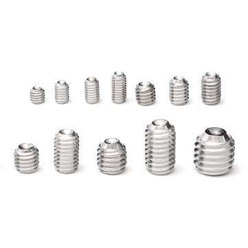Suleve MXSS3 240Pcs M3/M4/M5/M6/M8 Stainless Steel Hex Allen Grub Screw Socket Flat Point Set Scr