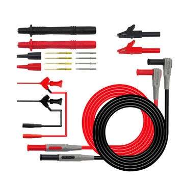 P1300C+ 12-in-1 Super Multimeter Probe Replaceable Probe Clamp Multi Meter Test Lead Kits + Alligato