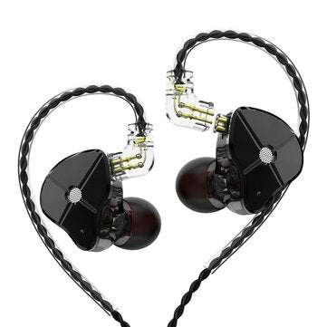 TRN ST1 1DD+1BA 3.5MM In-ear Earphone Noise Cancelling... (TYPE: WITHOUT-MICROPHONE | COLOR.: BLACK)