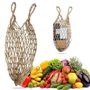 Mesh Jute String Net Shopping Short Handle Re-Usable Storage Bag