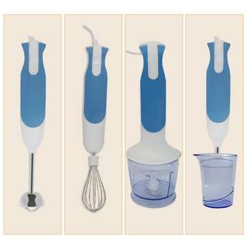 Multifunctional Meat Grinder 220V 300W Electric Cooking Stick Mixer for Children`s Food Supplement J