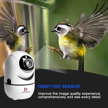 Pripaso Auto Tracking IP Cam Home Security AI Camera 1080P Wireless Camera Wif... (RESOLUTION: 720P)