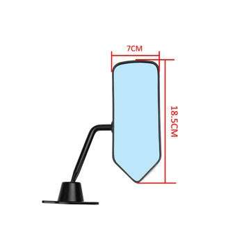 Universal Side Car Mirror Wing Mirror Convex Glass Black (LH+RH) UK-2