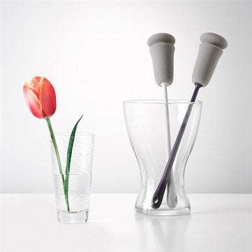 KIS SKISS FISH 3PCS Sponge Cup Brush Long Handle Replaceable Kitchen Cleaning Brushes
