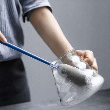 KIS SKISS FISH 3PCS Sponge Cup Brush Long Handle Replaceable Kitchen Cleaning Brushes
