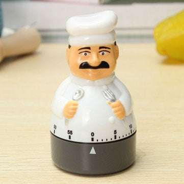Kitchen Timer Analogue Alarm Clock Gadget Bell 60 Minute For Chef Cooking Food