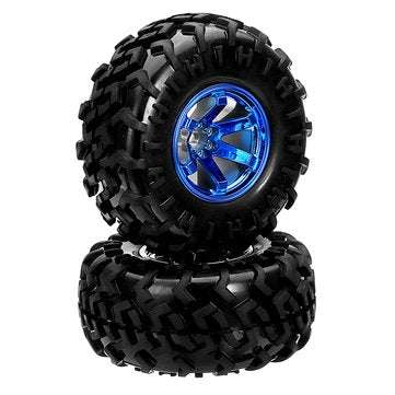 Smart Robot Car Accessories 130mm Diameter Blue/Silver Rubber Wheels Suit M4 Coupling (COLOR.: BLUE)