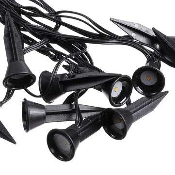 Solar Powered Dual Spot Light Outdoor Garden Landscape Spotlight Yard Lawn Lamp with 10x Spotlight