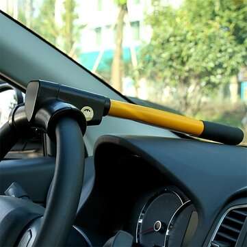 Universal Anti-thief Retractable T-bar Auto Lock T-Shaped Auto Steering Wheel Lock Car Security Prot