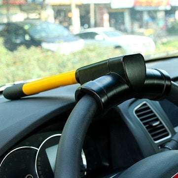 Universal Anti-thief Retractable T-bar Auto Lock T-Shaped Auto Steering Wheel Lock Car Security Prot