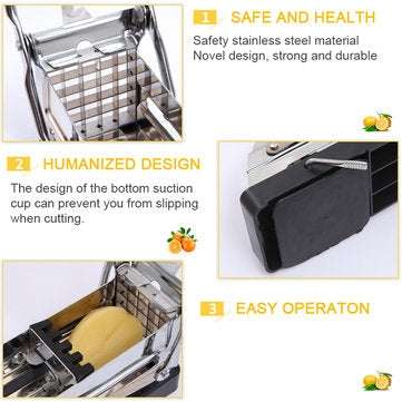 Stainless Steel French Fry Potato Vegetable Cutter Maker Slicer Chopper Cutter Slicer Chipper Cucumb