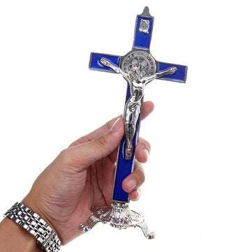 Antique Crucifix Wall Cross Jesus Christ INRI Wall Decor Catholic Cross Ornament