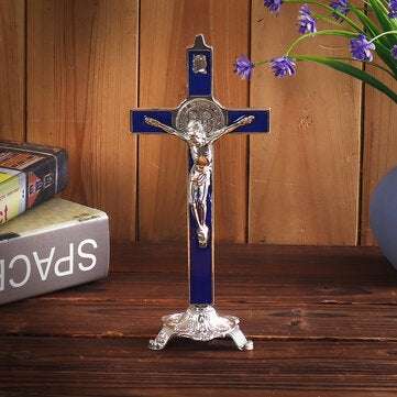 Antique Crucifix Wall Cross Jesus Christ INRI Wall Decor Catholic Cross Ornament