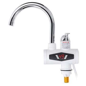 Electric Instant Faucet Tap Bathroom Kitchen Home Faucet 3 Seconds Fast Heat LED Digital Display Col