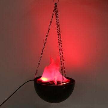 LED Simulation Flame Effect Hanging Lamp Torch Light Home Bar Halloween Party Decoration EU Plug 220