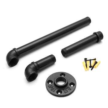 Industrial Iron Pipe Wall Mounted Clothes Rail Coat Towel Storage Vintage Rack Cloth Hanger Shelf