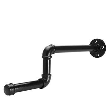 Industrial Iron Pipe Wall Mounted Clothes Rail Coat Towel Storage Vintage Rack Cloth Hanger Shelf