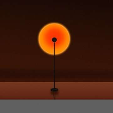 Sunset Projector Lamp Rainbow Live Atmosphere Led Night Light Floor ... (TYPE: TYPEB | COLOR: BLACK)