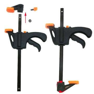 Raitool 4 Inch Wood Working Bar F Clamp Quick GrIip Ratchet Releasee Squeeze Hand Tool DIY