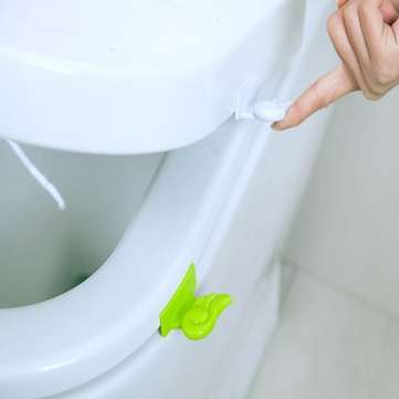 Honana Bathroom Cute Wing Shape 2 Color Options Toilet Seat Cover Lifting Device ... (COLOR.: GREEN)