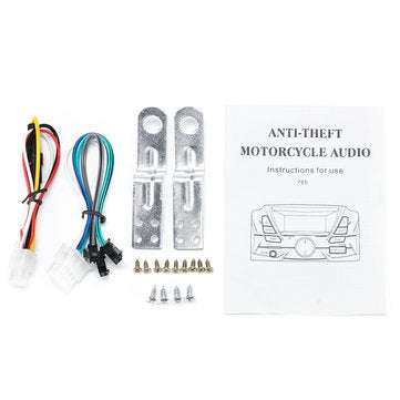 SKUniversal Motorcycle Audio Remote Sound System Support SD USB MP3 FM Radio Player Anti-Theft